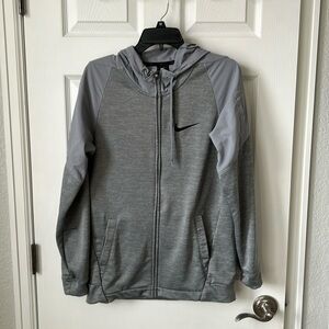 Grey Nike Dri-fit hooded jacket